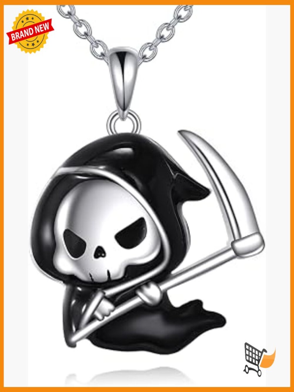 Sterling Silver Pendant Necklace Voodoo Doll Gothic Jewelry